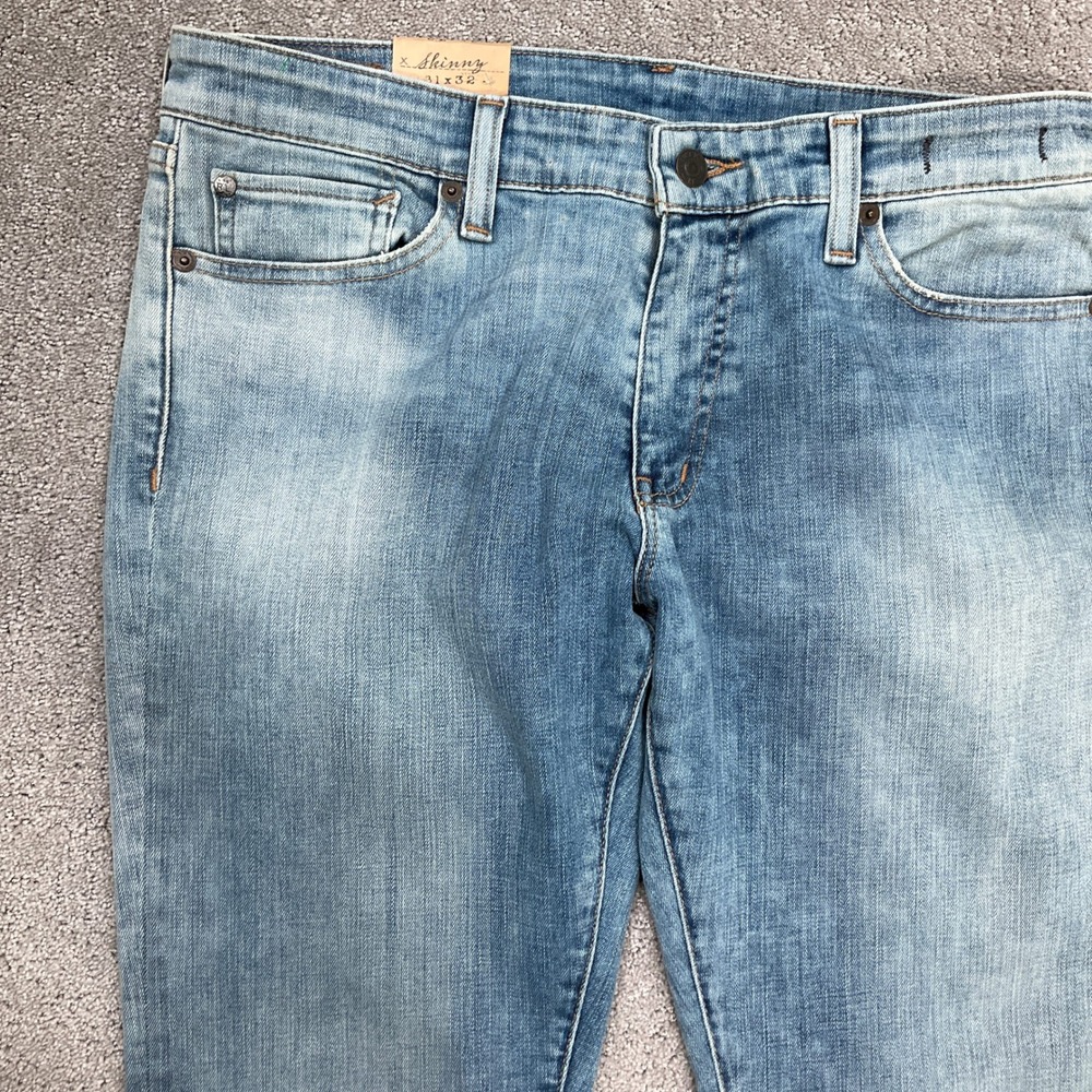 Ralph Lauren Skinny Jeans Women 33W 29L Light Blue Ruskin Taper Denim‎ - Picture 2 of 14